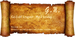 Goldfinger Melinda névjegykártya